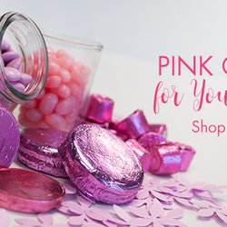 WH Candy - Pink bulk candy for candy buffets for bridal showers, baby showers and weddings.