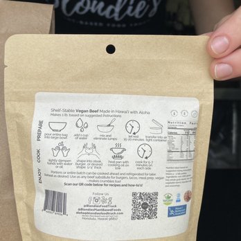 Blondies Vegan Wholesale - Back of Plant Based Protein Packet - Vegan Near Me - Honolulu, Hawaii Blondies Vegan Wholesale - Back of Plant Based Protein Packet - Vegan Near Me - Honolulu, Hawaii