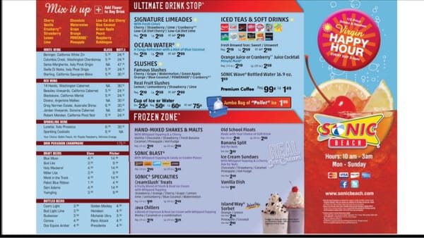 Menu photo 2 Sonic Drive-In Miami Gardens, FL Menu photo 2 Sonic Drive-In Miami Gardens, FL