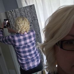 Splice Hairdo's and Tattoos - I highly recommend Dayna, is an Amazing Stylist, Super easy to talk to & because I was a walk-In she gained a freqquent return customer. TY