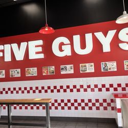 Five Guys - Wall inside the restaurant