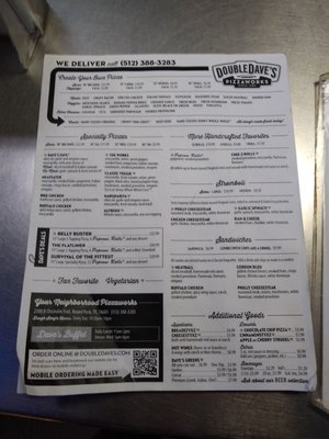 Menu photo 1 DoubleDave's Pizzaworks Round Rock, TX