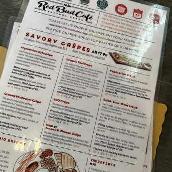 The Red Bud Cafe - The menu includes the basics and plenty of specialty items. - Cafes Near Me - Daytona Beach, Florida The Red Bud Cafe - The menu includes the basics and plenty of specialty items. - Cafes Near Me - Daytona Beach, Florida