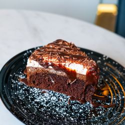 Central Bean Cafe - Chocolate Mousse Cake with chocolate drizzle
