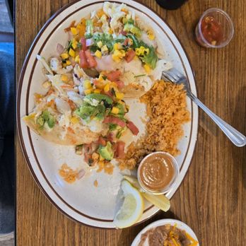 Mountain Oaks Cafe - Fish Tacos with mango salsa! - American Near Me - Oakhurst, California
