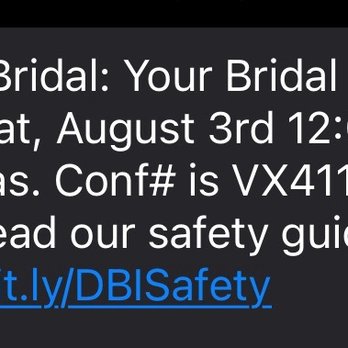 David's Bridal - Confirmation text - Bridal Near Me - Las Vegas, Nevada David's Bridal - Confirmation text - Bridal Near Me - Las Vegas, Nevada