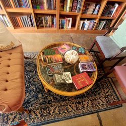 Book and Bloom - Seasonally decorated reading area.