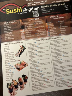 Menu photo 6 Sushi Kingdom Glen Allen, VA