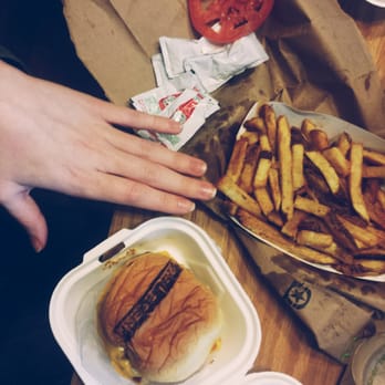 BurgerFi - Cajun (aka 'Disappointment') Fries and a Single with American/Bacon/Grilled Onions/Dijon - Burgers Near Me - Northville, Michigan BurgerFi - Cajun (aka 'Disappointment') Fries and a Single with American/Bacon/Grilled Onions/Dijon - Burgers Near Me - Northville, Michigan