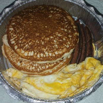 Frozen Lava - 3 Pancakes, sausage and eggs. - Delis Near Me - Brooklyn, New York