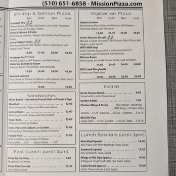 Mission Pizza - Menu p3 - Pizza Near Me - Fremont, California Mission Pizza - Menu p3 - Pizza Near Me - Fremont, California
