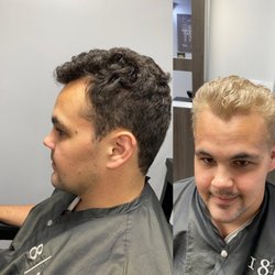 18/8 Fine Men's Salons - Palo Alto - Black to blonde transformation from Lisa our master stylist!
