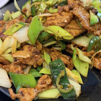 Home Eat - Spicy sliced pork with chives - Chinese Near Me - Union City, California Home Eat - Spicy sliced pork with chives - Chinese Near Me - Union City, California