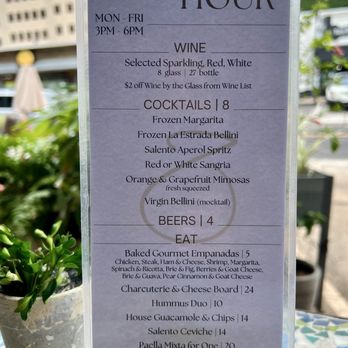 Salento Bistrot - Happy Hour 3- 6p Mon- Fri - Wine Bars Near Me - Houston, Texas Salento Bistrot - Happy Hour 3- 6p Mon- Fri - Wine Bars Near Me - Houston, Texas