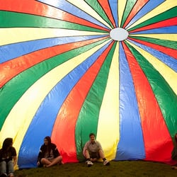 Wulapalooza at Willamette University - The parachute is one of many Wulapalooza traditions.