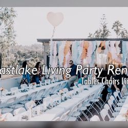 Eastlake Living Party Rentals - Birthday party outdoor banquet style