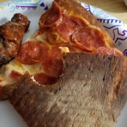 Papa Johns Pizza - Cold burnt pizza