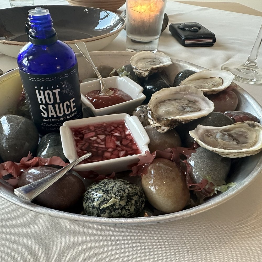 Oysters were awesome and the hot sauce was amazing.