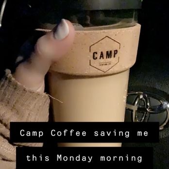 Camp Coffee - someone holding a cup of coffee - Coffee & Tea Near Me - L'Anse, Michigan
