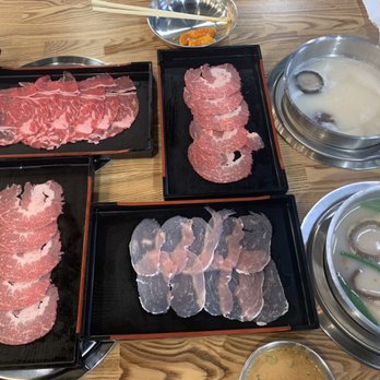 Shabu Lin - The meat cut is super thin, each plate is pretty much one bite. - Hot Pot Near Me - Arcadia, California Shabu Lin - The meat cut is super thin, each plate is pretty much one bite. - Hot Pot Near Me - Arcadia, California