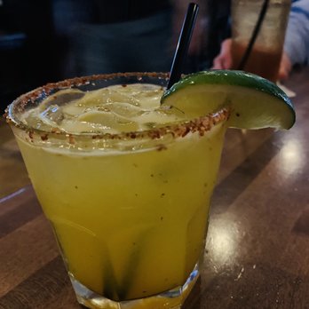 Blanco Tacos + Tequila - Mango flavor margarita on the rocks during Happy Hour - New Mexican Cuisine Near Me - Phoenix, Arizona Blanco Tacos + Tequila - Mango flavor margarita on the rocks during Happy Hour - New Mexican Cuisine Near Me - Phoenix, Arizona