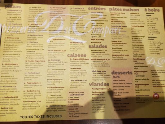 Menu photo 2 Pizzeria Dei Compari Montreal, QC