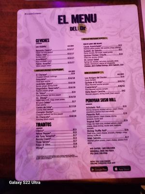 Menu photo 7 Dr Limon Ceviche Homestead, FL
