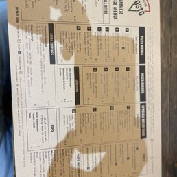 Food menu Food menu