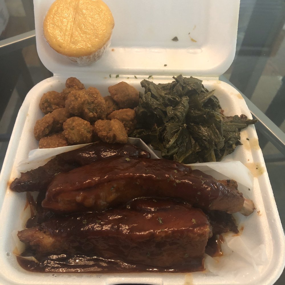 Clayton's Kitchen - BBQ ribs, collard greens, fried okra, and cornbread - Seafood Near Me - Inkster, Michigan Clayton's Kitchen - BBQ ribs, collard greens, fried okra, and cornbread - Seafood Near Me - Inkster, Michigan