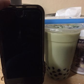 Boba Ninja - Picture of the smallest cup of Boba ever against an iPhone. - Chicken Wings Near Me - Berkeley, California