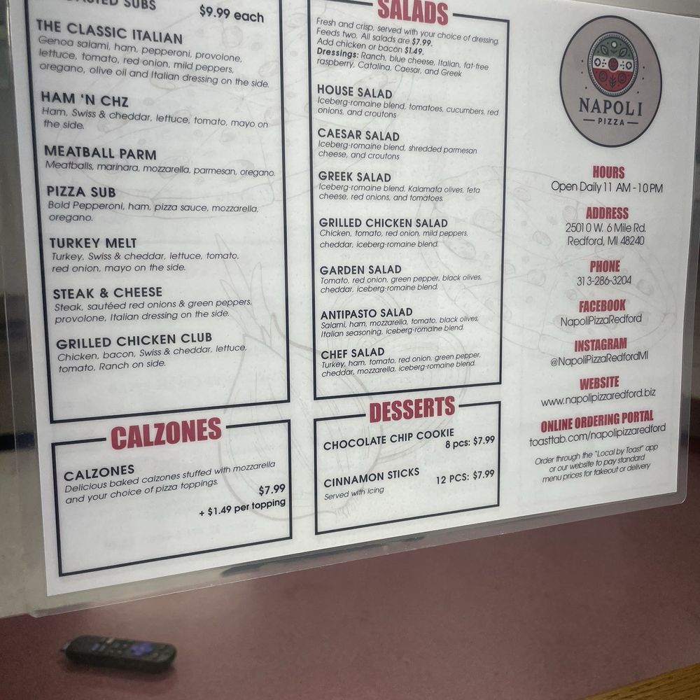 Napoli Pizza - Pizza Near Me - Redford, Michigan