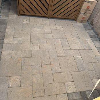 NS Landscaping & Renovations - Paver trash can and storage area - Landscape Architects or Designers Near Me