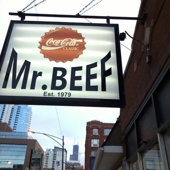 Mr. Beef - Sign! - Fast Food Near Me - Chicago, Illinois