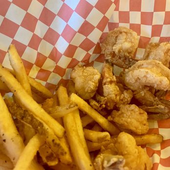 Shell Shock Seafood House - Fried prawns and lemon pepper fries. Yum - Seafood Near Me - Hayward, California Shell Shock Seafood House - Fried prawns and lemon pepper fries. Yum - Seafood Near Me - Hayward, California