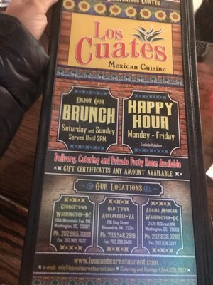 Menu photo 7 Los Cuates Alexandria, VA