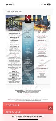 Menu photo 5 Fahrenheit Charlotte Charlotte, NC