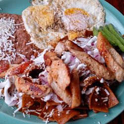 Fish and Chips - CHILAQUILES DE MOLE