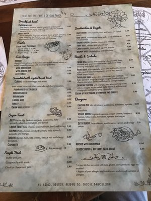Menu photo 3 El Arbol Brunch Barcelona, B