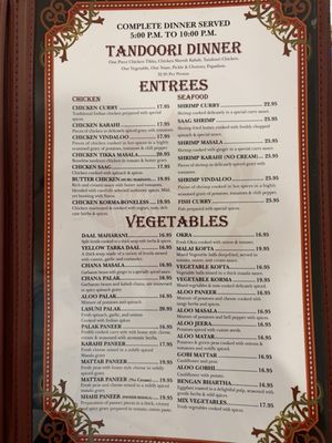 Menu photo 4 Manohar's Delhi Palace La Puente, CA