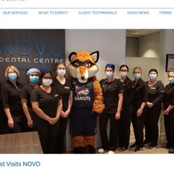 NOVO Dental Centre - Berry from the Vancouver Bandits visits NOVO Dental Centre