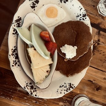 The Birch Door Cafe - Fairhaven breakfast. Buckwheat pancakes, fruits, one egg and freshly squeezed juice. - Breakfast & Brunch Near Me - Bellingham, Washington The Birch Door Cafe - Fairhaven breakfast. Buckwheat pancakes, fruits, one egg and freshly squeezed juice. - Breakfast & Brunch Near Me - Bellingham, Washington