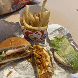 Wendy's - Ghost Pepper Ranch Chicken Sandwich & Small Fries.  Not hot on your tastebuds but made me sweat.. Very good.