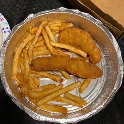 Desiderio’s Pizza & Pasta - Chicken fingers with fries.