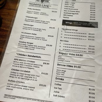 RIP Tavern - Menu - Beer Bar Near Me - Lake Ozark, Missouri