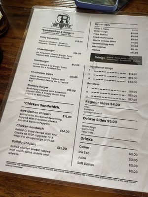 Menu photo 4 RIP Tavern Lake Ozark, MO