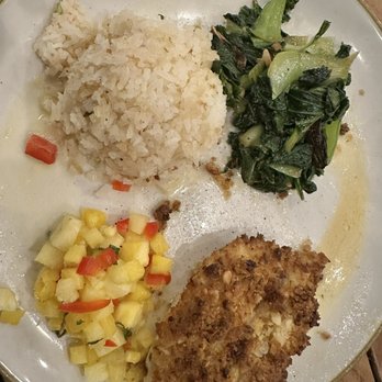 Monkeypod Kitchen - Organic Macadamia Nut Crusted Mahi Mahi - Hawaiian Near Me - Kapolei, Hawaii Monkeypod Kitchen - Organic Macadamia Nut Crusted Mahi Mahi - Hawaiian Near Me - Kapolei, Hawaii