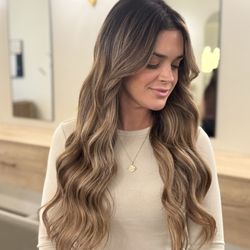 Kinsley + Mane Hair and Extension Lounge - 2 rows of 22" extensions + custom color