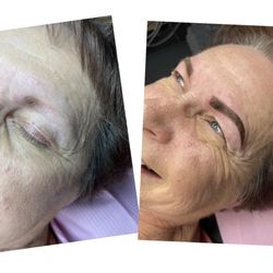 Platinum Spa and Lash Bar - hybrid brow before and after