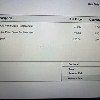 MD Knox Custom Glass &Mirror - Deposit invoice - no trip fee associated - Glass & Mirrors Near Me MD Knox Custom Glass &Mirror - Deposit invoice - no trip fee associated - Glass & Mirrors Near Me