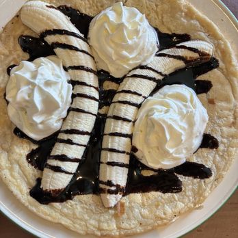 De Kraai - #9 pancake with banana, chocolate, and whipped cream - Creperies Near Me - Zaandam, New Hampshire